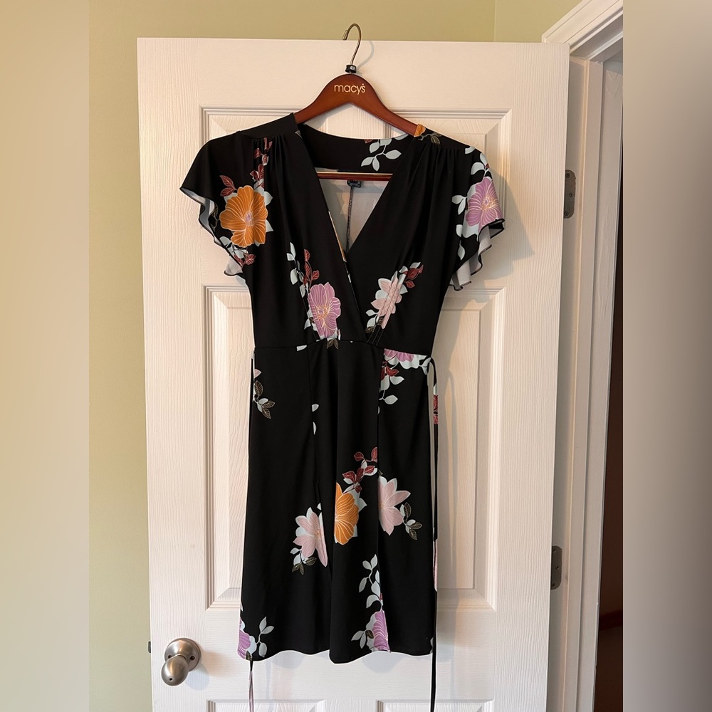 French Connection Floral Wrap Mini Dress. Size US 6.